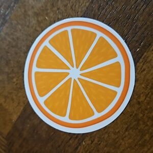 Orange sticker